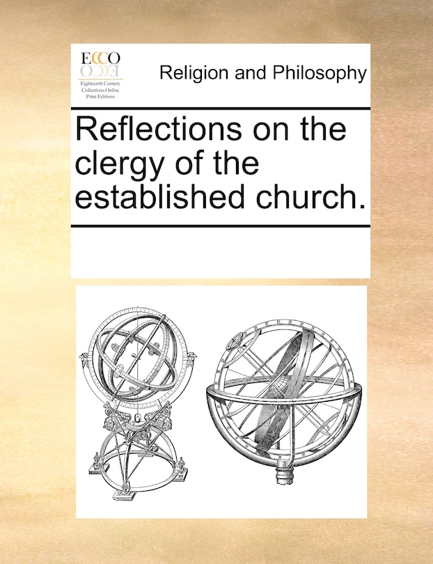Front cover_Reflections On The Clergy Of The Established Church.