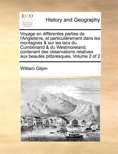 Couverture_Voyage En Différentes Parties De L'angleterre, Et Particulièrement Dans Les Montagnes & Sur Les Lacs Du Cumberland & Du Westmoreland