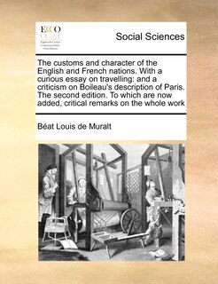 Front cover_The Customs and Character of the English and French Nations. with a Curious Essay on Travelling