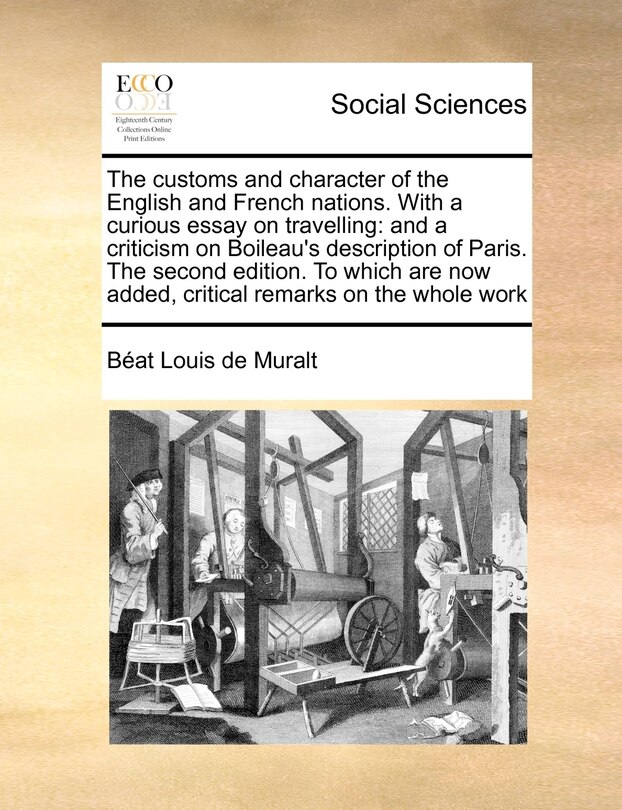 Front cover_The Customs and Character of the English and French Nations. with a Curious Essay on Travelling