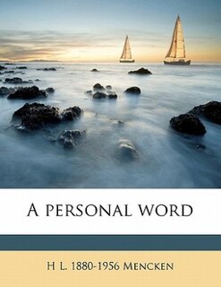 Front cover_A Personal Word