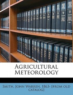 Front cover_Agricultural Meteorology