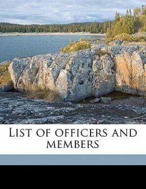 Couverture_List of Officers and Members Volume 1905-1908