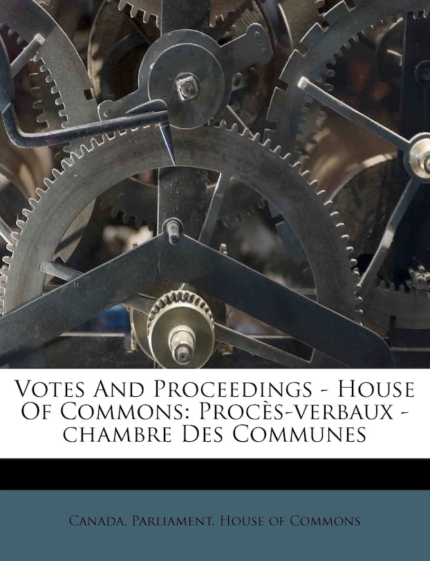 Front cover_Votes And Proceedings - House Of Commons