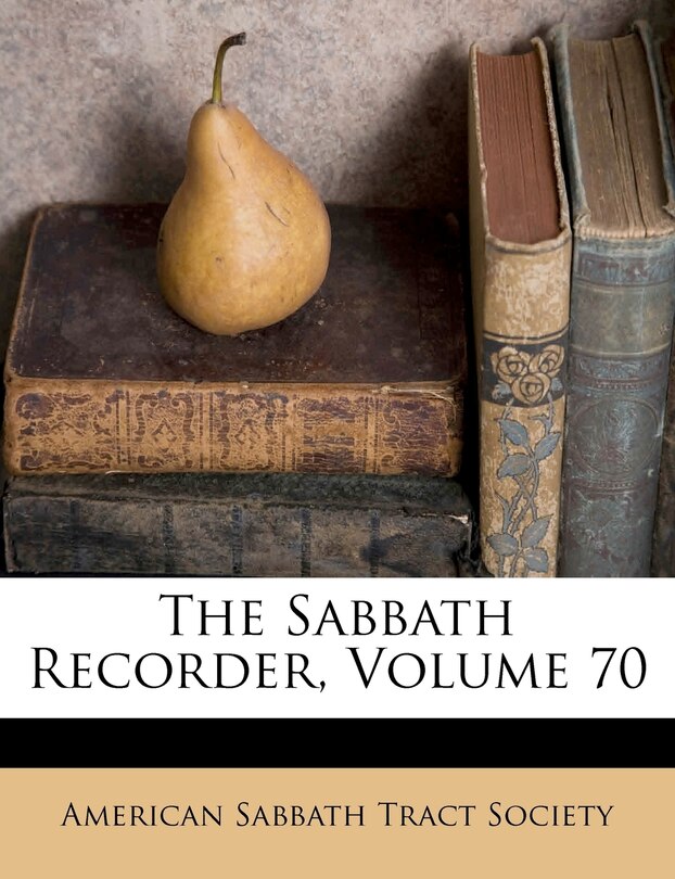 Front cover_The Sabbath Recorder, Volume 70