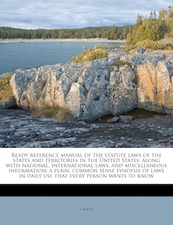 Couverture_Ready Reference Manual of the Statute Laws of the States and Territories in the United States
