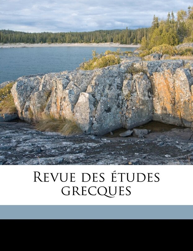 Front cover_Revue des études grecques Volume 22