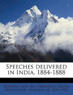 Front cover_Speeches Delivered In India, 1884-1888