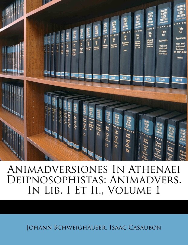 Front cover_Animadversiones In Athenaei Deipnosophistas