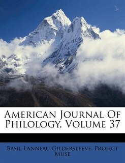 Couverture_American Journal Of Philology, Volume 37