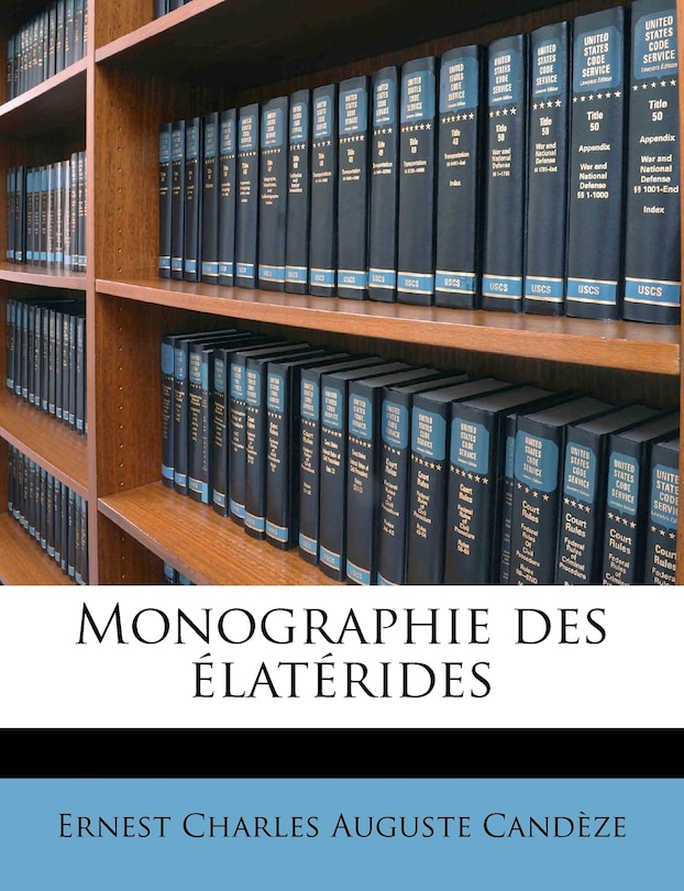 Front cover_Monographie des &eacute;lat&eacute;rides