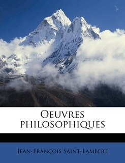 Front cover_Oeuvres Philosophiques