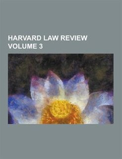Couverture_Harvard Law Review Volume 3