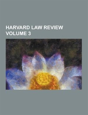 Couverture_Harvard Law Review Volume 3
