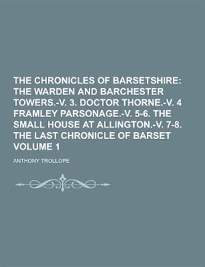 Couverture_The Chronicles of Barsetshire Volume 1