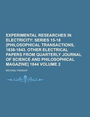 Front cover_Experimental Researches in Electricity Volume 2
