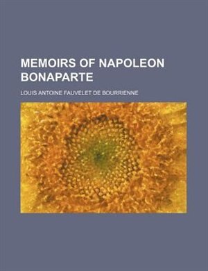 Couverture_Memoirs Of Napoleon Bonaparte