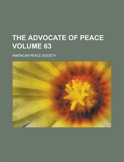 Front cover_The Advocate of peace Volume 63