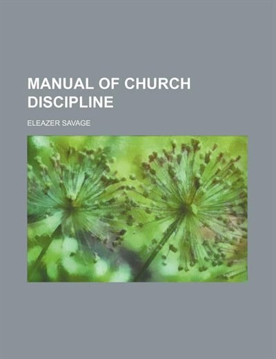 Front cover_Manual of Church Discipline