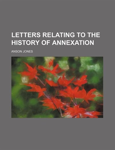 Front cover_Letters relating to the history of annexation