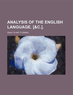 Front cover_Analysis of the English language. [&c.].