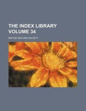 Couverture_The Index library Volume 34
