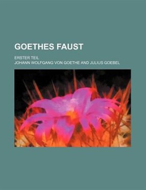 Front cover_Goethes Faust; erster Teil