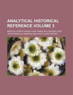 Front cover_Analytical historical reference Volume 3