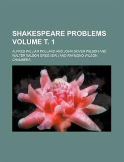 Front cover_Shakespeare problems Volume ?. 1