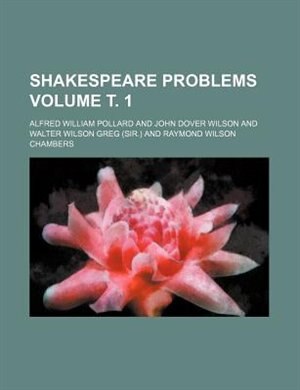 Front cover_Shakespeare problems Volume ?. 1