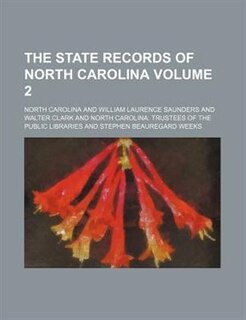Couverture_The state records of North Carolina Volume 2