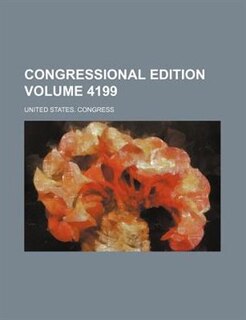 Couverture_Congressional edition Volume 4199