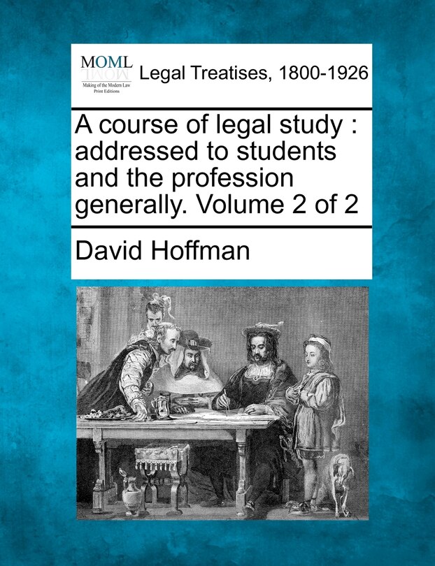 Front cover_A Course Of Legal Study