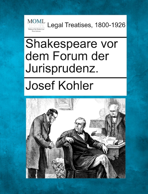 Couverture_Shakespeare Vor Dem Forum Der Jurisprudenz.
