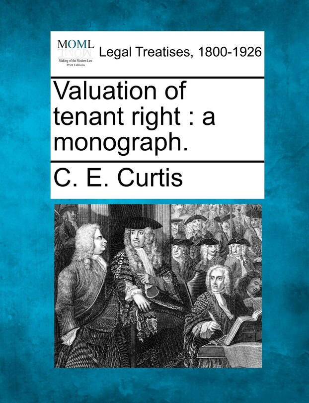 Couverture_Valuation Of Tenant Right