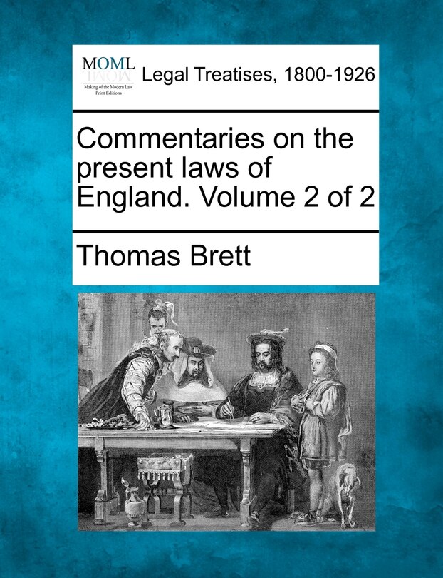 Front cover_Commentaries On The Present Laws Of England. Volume 2 Of 2