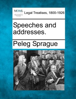 Front cover_Speeches And Addresses.