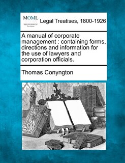 Front cover_A Manual Of Corporate Management