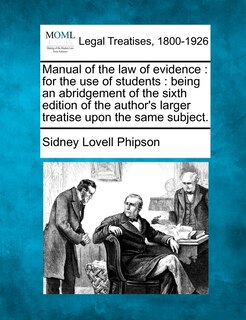 Couverture_Manual of the Law of Evidence