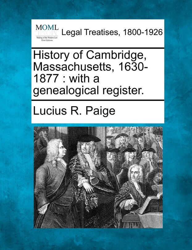 Couverture_History Of Cambridge, Massachusetts, 1630-1877