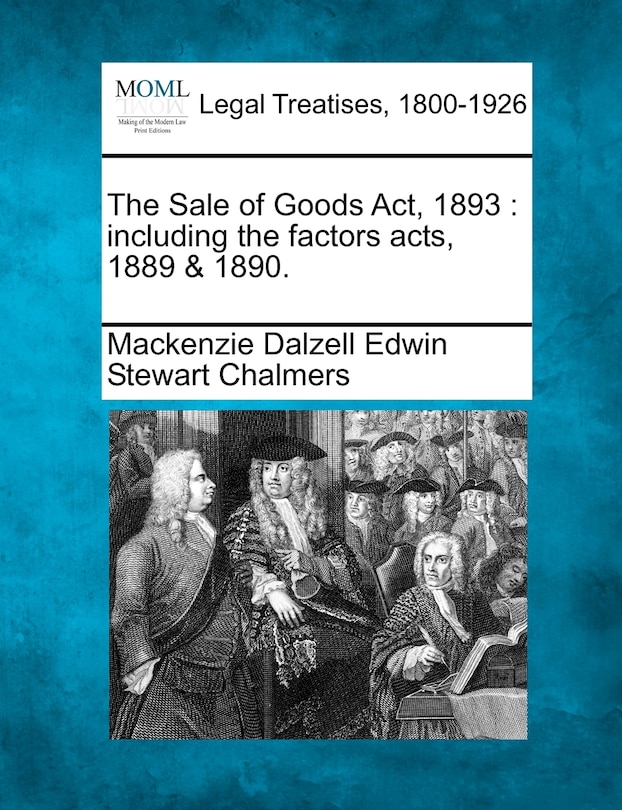 Front cover_The Sale Of Goods Act, 1893