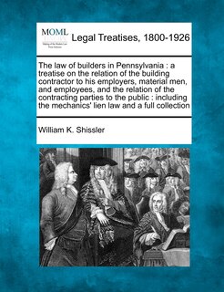 Front cover_The Law of Builders in Pennsylvania