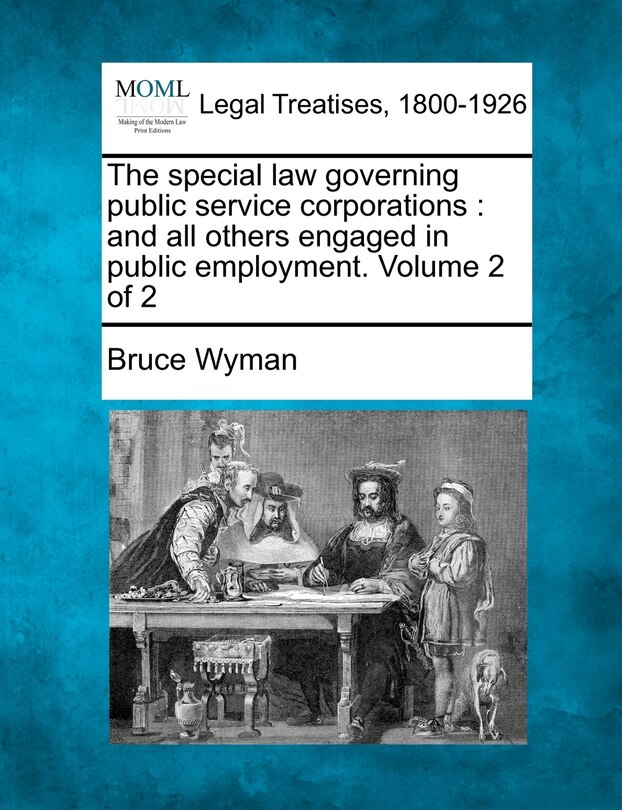 Couverture_The Special Law Governing Public Service Corporations