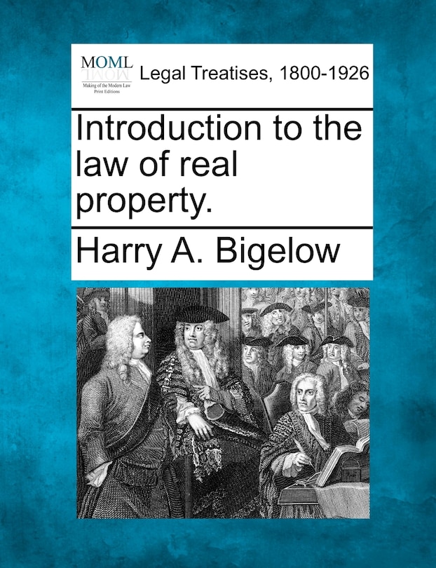 Couverture_Introduction To The Law Of Real Property.
