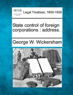 Front cover_State Control Of Foreign Corporations