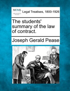 Front cover_The Students' Summary Of The Law Of Contract.