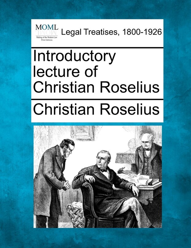 Front cover_Introductory Lecture Of Christian Roselius