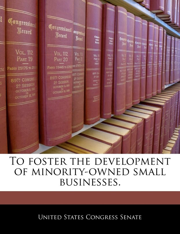 Couverture_To Foster The Development Of Minority-owned Small Businesses.