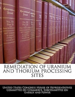 Couverture_Remediation Of Uranium And Thorium Processing Sites
