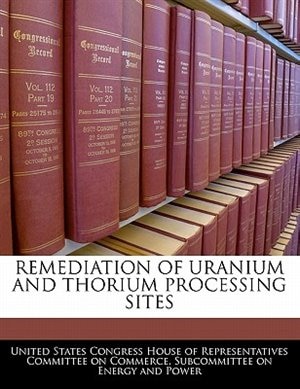Couverture_Remediation Of Uranium And Thorium Processing Sites